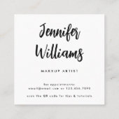 QR Code Elegant und Modernes Gold Quadratische Visitenkarte (Rückseite)