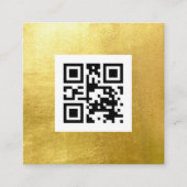 QR Code Elegant und Modernes Gold Quadratische Visitenkarte (Vorderseite)