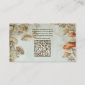 QR Code Elegant Woodland Mushroom Fern Wedding Begleitkarte (Vorderseite)