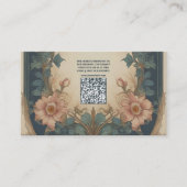 QR Code Elegante Arch Art Nouveau Hochzeit Begleitkarte (Vorderseite)