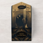 QR Code Elegante Art Deco All In One Einladung (Außenbereich)