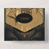 QR Code Elegante Art Deco All In One Einladung (Rückseite)