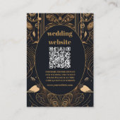 qr code Elegante Art Deco Begleitkarte (Vorderseite)