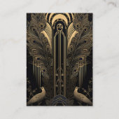 qr code Elegante Art Deco Begleitkarte (Rückseite)