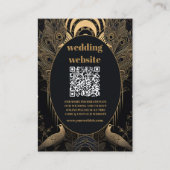 qr code Elegante Art Deco Begleitkarte (Vorderseite)