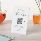 QR-Code Elegante Foto-Sharing-Hochzeit Sockelschild (In SItu)