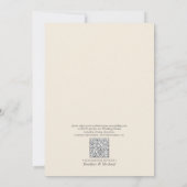 QR Code Elegante Garden Blume Blumenzehen Einladung (Rückseite)