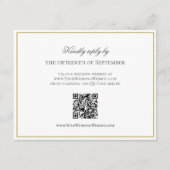 QR Code Elegante Gold Border Monogram UAWG Begleitkarte (Vorderseite)