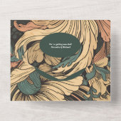 QR Code Elegante Hochzeit im Jugendstil All In One Einladung (Rückseite)