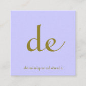 QR Code Elegante Moderne, einzigartige Lila Kosmet Quadratische Visitenkarte (Vorderseite)