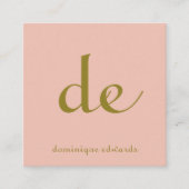 QR Code Elegante Moderne, einzigartige rosa Kosmet Quadratische Visitenkarte (Vorderseite)