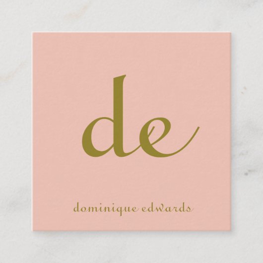 QR Code Elegante Moderne, einzigartige rosa Kosmet Quadratische Visitenkarte (Vorderseite)