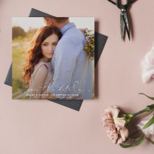 QR Code Elegante Script Typografie 3 Foto Hochzeit Save The Date