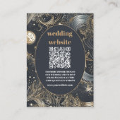 QR-Code Elegante Silber-Gold-Hochzeit Begleitkarte (Vorderseite)