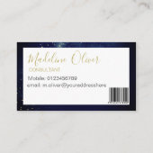 QR-Code Eleganter Beruflicher Sternenhimmel Visitenkarte (Rückseite)