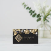 QR-Code Eleganter Glitzer-Ballons Visitenkarte (Stehend Vorderseite)