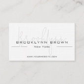 QR-Code Eleganter klassischer Minimalistischer Chi Visitenkarte (Vorderseite)