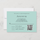 QR Code Eleganter Strandstring Lights Beach RSVP Karte (Rückseite)