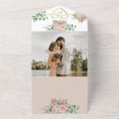 QR Code Elegantes Foto Hochzeit All In One Einladung (Außenbereich)