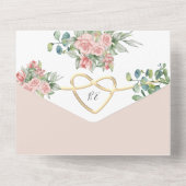 QR Code Elegantes Foto Hochzeit All In One Einladung (Rückseite)