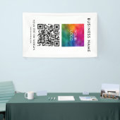 QR-Code Elegantes, modernes Firmenlogo hier Vertik Banner (Messeveranstaltung)