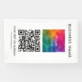 QR-Code Elegantes, modernes Firmenlogo hier Vertik Banner (Horizontal)