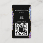 QR-Code Elegantes Monogramm Verbinden Sie mit uns Visitenkarte (Vorderseite)