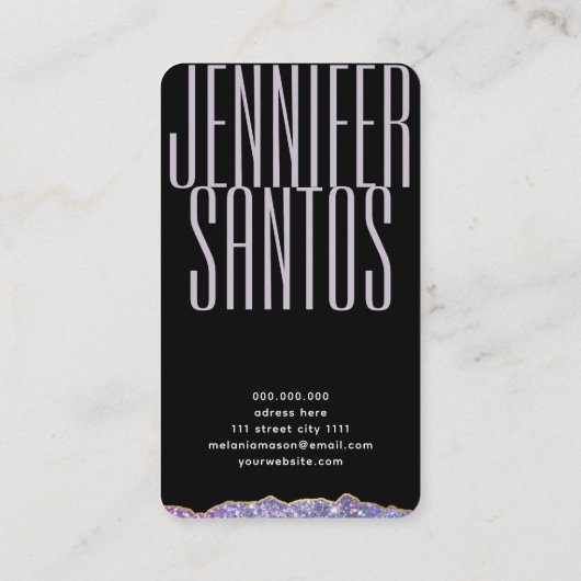 QR-Code Elegantes Monogramm Verbinden Sie mit uns Visitenkarte (Rückseite)