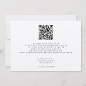 QR CODE elegantes Skript einfache Hochzeit Save The Date (Rückseite)