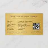 QR-Code Elektrounternehmen Elektriker Visitenkarte (Rückseite)