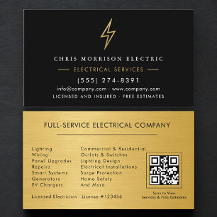 QR-Code Elektrounternehmen Elektriker Visitenkarte