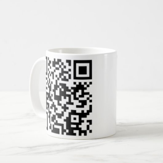 QR Code Entwurfs-Kaffeetasse am besten auf Kaffeetasse (Vorderseite Links)