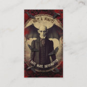 QR Code Ereignisdetails Vintag Dracula Halloween Begleitkarte (Vorderseite)