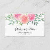 QR-Code-Ereignisplaner für Aquarellfarben Visitenkarte (Vorderseite)