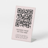 QR-Code | Erstellen Sie Ihr eigenes modernes Rosa. Sockelschild (Vorderseite)
