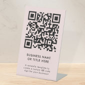 QR-Code | Erstellen Sie Ihr eigenes modernes Rosa. Sockelschild