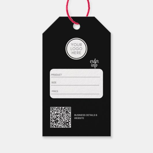 QR-Code-Etikett für Geschäftslogos Geschenkanhänger (Vorderseite)