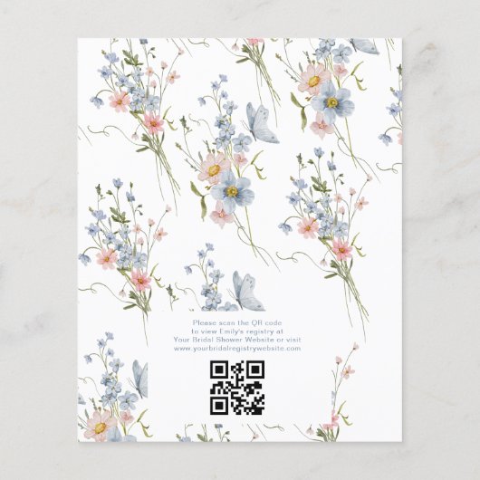 QR Code etwas Blau vor der Einladung (Rückseite)