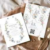 QR Code etwas Blau vor der Einladung Flyer