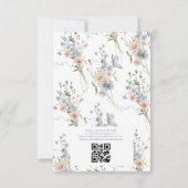 QR Code Etwas Blaues, bevor ich Brautparty mache Einladung (Rückseite)
