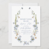 QR Code Etwas Blaues, bevor ich Brautparty mache Einladung (Vorderseite)