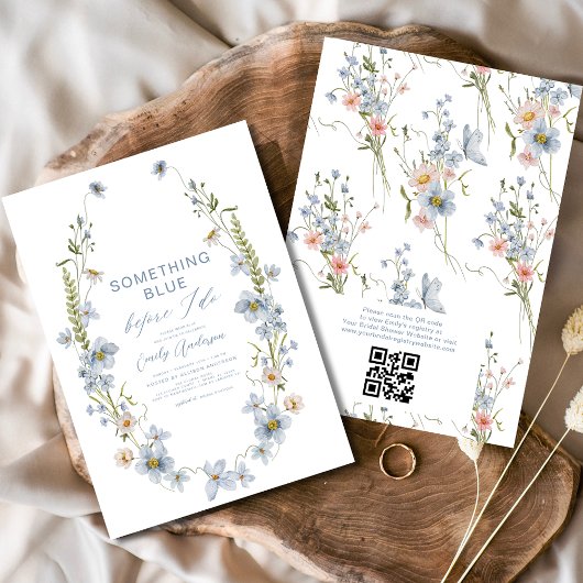 QR Code Etwas Blaues, bevor ich Brautparty mache Einladung