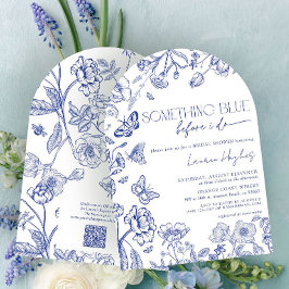 QR Code Etwas Blaues, bevor ich Brautparty mache Einladung