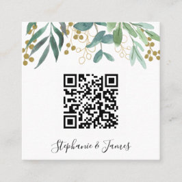 QR Code Eucalyptus Berry Wedding Einladung