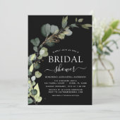 QR-Code Eucalyptus Einladung (Stehend Vorderseite)