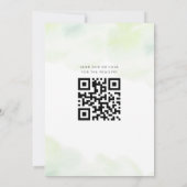QR-Code Eucalyptus Gold Letter Boy Baby Shooter    Einladung (Rückseite)