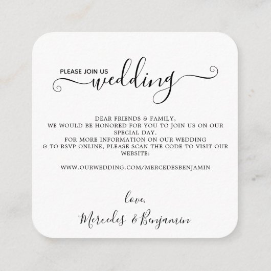 QR Code Eucalyptus Sunflower Wedding Einladung (Rückseite)