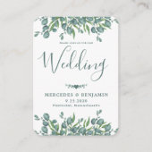 QR Code Eukalyptus Greenery Einladung Hochzeit (Vorderseite)
