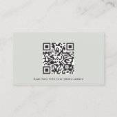 QR Code Eukalyptus Greenery Gold Wedding RSVP Card Visitenkarte (Rückseite)