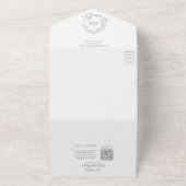 QR-Code Eukalyptus Wappen All In One Einladung (Außenbereich)